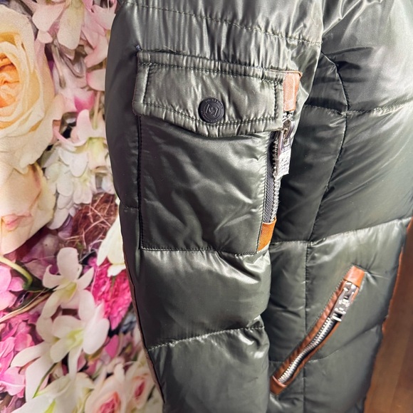 Nicole Benisti Down Puffer Coat | Fur Trim Hood | Leather Details | XS - Picture 4 of 14